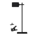 Lampka biurkowa V-TAC 4w1 35cm kinkiet klips latarka 3W LED CCT czarna VT-10115 3000K-6000K 300lm
