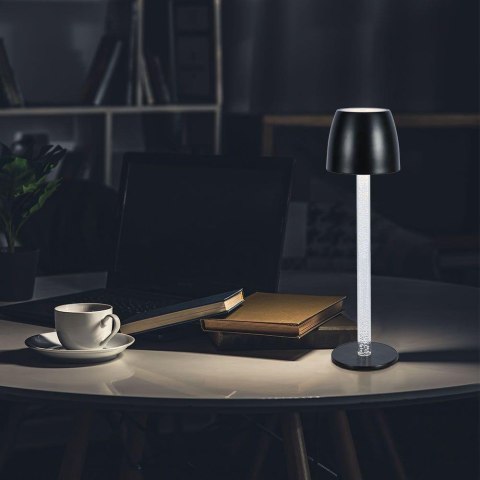 Lampka biurkowa nocna V-TAC 3W LED 37cm ładowanie ściemnianie czarna VT-7576 3000K 310lm