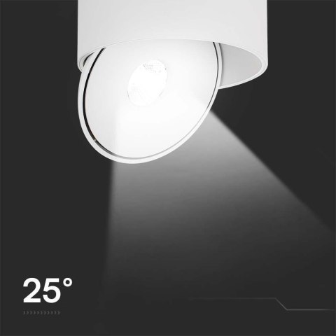 Oprawa natynkowa downlight V-TAC 28W uchylna CRI90 CCT biała VT-2833 3000K-4000K-6400K 2500lm