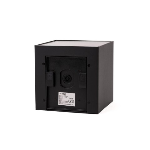 Oprawa ścienna solarna V-TAC 9W LED COB regulowana czarna kostka 15x15cm IP65 VT-11109 4000K 860lm