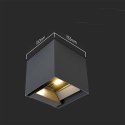 Oprawa ścienna solarna V-TAC 9W LED COB regulowana czarna kostka 15x15cm IP65 VT-11109 4000K 860lm