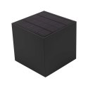 Oprawa ścienna solarna V-TAC 9W LED COB regulowana czarna kostka 15x15cm IP65 VT-11109 4000K 860lm
