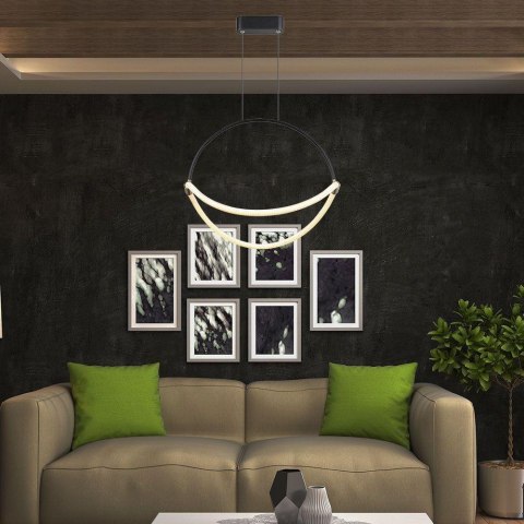 Oprawa zwieszana V-TAC 16W LED 50cm czarna VT-10125 3000K 1920lm