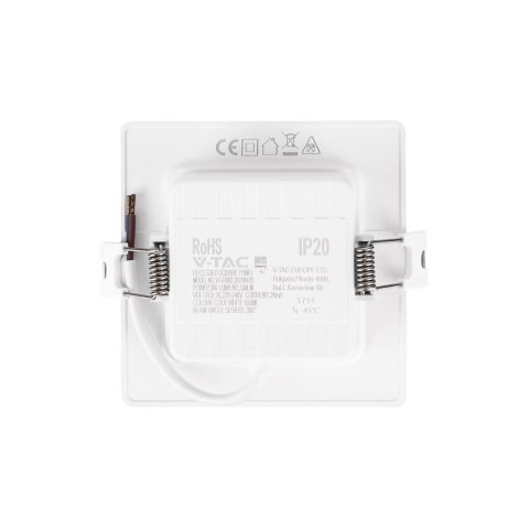 Panel wpuszczany V-TAC 3W LED SAMSUNG CHIP kwadrat 90x90mm VT-61003SQ-S 6500K 330lm 5 lat gwarancji