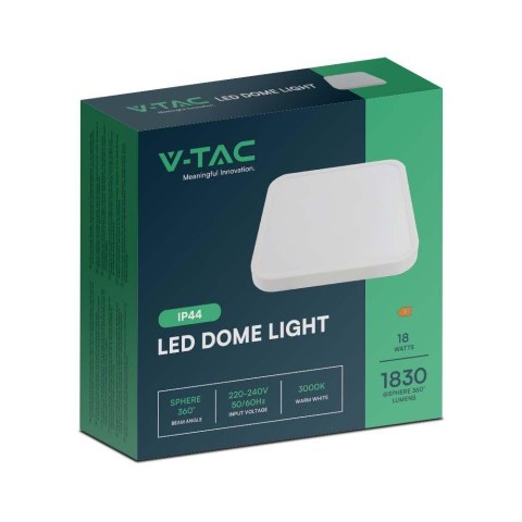 Plafon V-TAC 24W LED kwadrat 29x29cm natynkowy IP44 biały VT-8624 3000K 2500lm