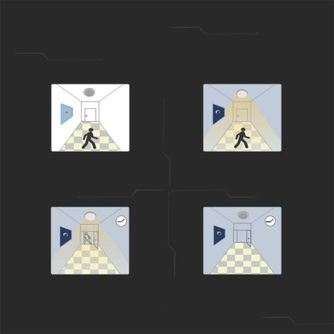 Plafon V-TAC 36W LED okrągły 42cm natynkowy pilot czujnik ruchu IP44 czarny VT-8630S 4000K 3820lm