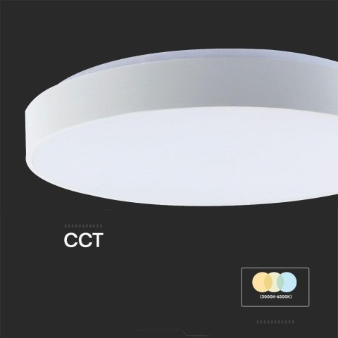 Plafon V-TAC 40W elegant fi.40cm CCT pilot timer VT-8563 3000K-6500K 4000lm