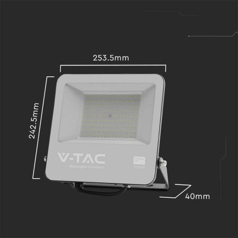 Projektor LED V-TAC 100W 100Lm/W przewód 1mb SAMSUNG CHIP czarny VT-44104 6500K 8700lm 5 lat gwarancji