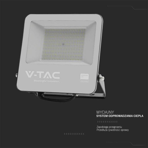Projektor LED V-TAC 100W 100Lm/W przewód 1mb SAMSUNG CHIP czarny VT-44104 6500K 8700lm 5 lat gwarancji