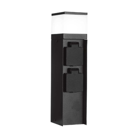Słupek ogrodowy LED G9 V-TAC 2 gniazda 2x16A 23cm 3600W IP44 grafit VT-1197 3 lata gwarancji