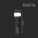 Słupek ogrodowy LED G9 V-TAC 2 gniazda 2x16A 23cm 3600W IP44 grafit VT-1197 3 lata gwarancji