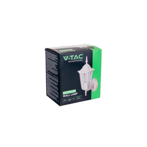 Kinkiet ogrodowy latarenka V-TAC E27 biały mat VT-749