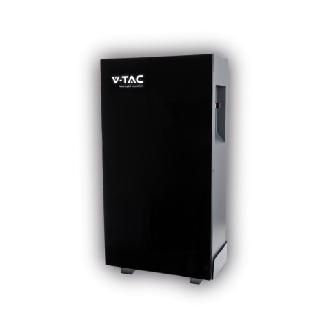 Magazyn bank energii V-TAC czarny szklany front 16.07kWh 314Ah/51.2V LiFePO4 BMS VT-16076B 10 lat gwarancji