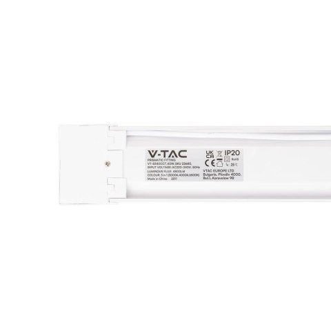 Oprawa V-TAC 40W LED liniowa natynkowa 120cm 120Lm/W CCT zmiana barwy VT-8340CCT 3000K-6500K 4800lm 3 lata gwarancji