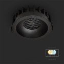 Oprawa V-TAC LED downlight 18W BRIDGELUX CHIP CCT czarna raster antyolśnieniowy plaster miodu VT-17018 3000K-4000K-6400K 1860lm