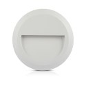 Oprawa schodowa 2W LED V-TAC biała okrągła 230V IP65 VT-1142 4000K 80lm