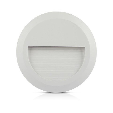 Oprawa schodowa 2W LED V-TAC biała okrągła 230V IP65 VT-1142 4000K 80lm