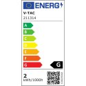 Oprawa schodowa 2W LED V-TAC biała okrągła 230V IP65 VT-1142 4000K 80lm