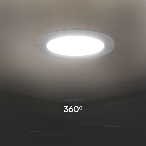 Panel wpuszczany V-TAC 18W LED SAMSUNG CHIP okrągły 220x28mm VT-61018RD-S 4000K 1980lm 5 lat gwarancji