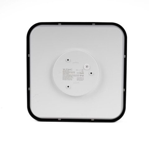 Plafon V-TAC 24W LED SAMSUNG CHIP kwadrat 30x30cm natynkowy IP44 czarny VT-8624B 4000K 2500lm 5 lat gwarancji