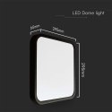 Plafon V-TAC 24W LED SAMSUNG CHIP kwadrat 30x30cm natynkowy IP44 czarny VT-8624B 4000K 2500lm 5 lat gwarancji