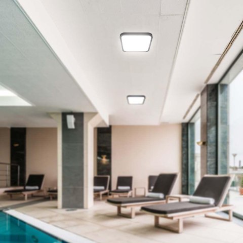 Plafon V-TAC 24W LED SAMSUNG CHIP kwadrat 30x30cm natynkowy IP44 czarny VT-8624B 4000K 2500lm 5 lat gwarancji