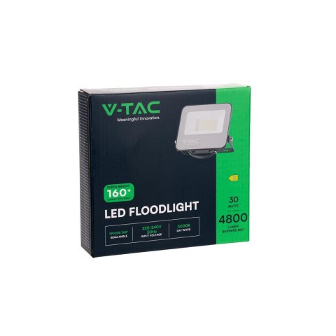 Projektor LED V-TAC 30W czarny 160Lm/W VT-44031 6500K 4800lm 5 lat gwarancji