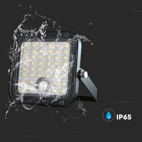 Projektor LED solarny V-TAC 10W pilot auto timer czujnik ruchu IP65 CCT VT-411CCT 4000K+6000K 1500lm