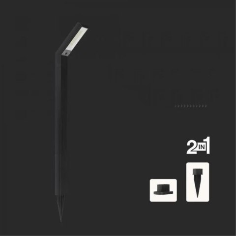Słupek ogrodowy V-TAC solarny LED 1,7W 2w1 baza+szpilka wbijana 85cm VT-10185 3000K-4000K-6500K 100lm 3 lata gwarancji