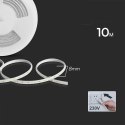 Taśma LED 230V V-TAC rękaw IP65 120LED/m 10,5W/m rolka 10mb VT-2835 121-10M 4000K 1000lm