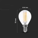 Żarówka LED V-TAC 4W filament E14 P45 kulka VT-1996 4000K 400lm