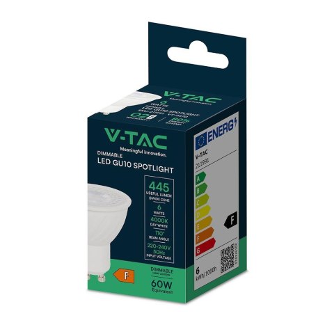 Żarówka LED V-TAC 6W GU10 110st ściemnialna VT-247 4000K 445lm