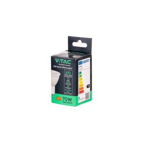 Żarówka LED V-TAC SAMSUNG CHIP GU10 7,5W 38st VT-291 6500K 610lm 5 lat gwarancji