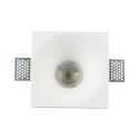 Oczko V-TAC gips GU10 wpuszczane okrągłe 132x132 białe VT-772