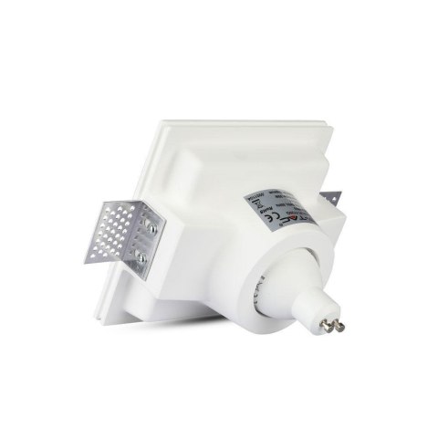 Oczko V-TAC gips GU10 wpuszczane okrągłe 132x132 białe VT-772