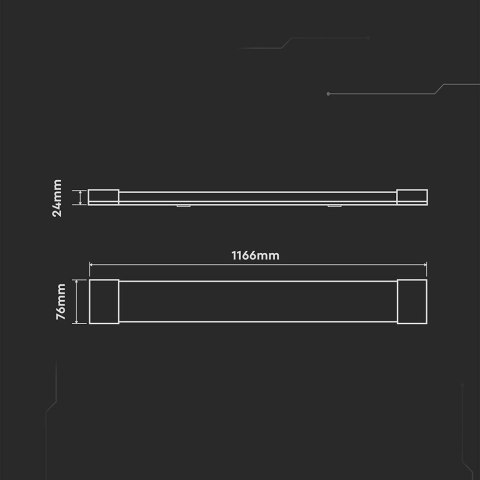 Oprawa V-TAC 40W LED liniowa natynkowa CREE CHIP 120cm 120Lm/W VT-8-40 6500K 4800lm 6 Lat gwarancji
