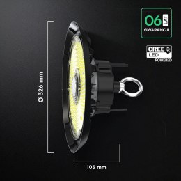 Oprawa V-TAC LED UFO high bay CREE CHIP IP65 ALU 135Lm/W 200W VT-91202 6500K 27000lm 6 lat gwarancji
