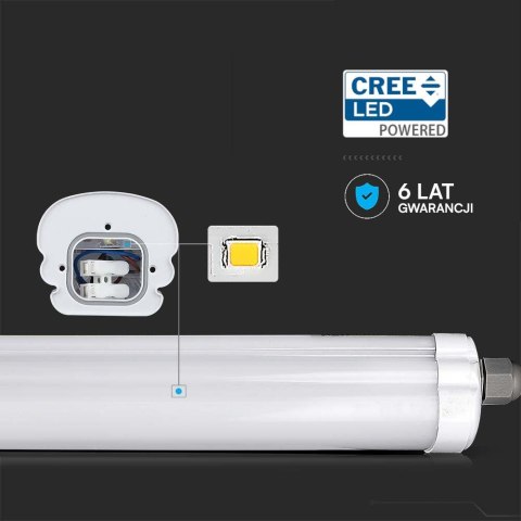 Oprawa hermetyczna LED V-TAC CREE CHIP G-series 60cm 18W 135Lm/W VT-6076 4000K 2410lm 6 Lat gwarancji