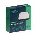 Plafon V-TAC 18W LED kwadrat 25x25cm natynkowy IP44 czarny VT-8618B 4000K 1830lm