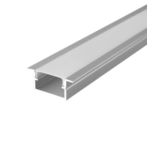 Profil aluminiowy anodowany wpuszczany V-TAC 2mb klosz mleczny 2000x17x10mm VT-71007 5 lata gwarancji