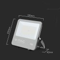 Projektor LED V-TAC CREE CHIP 100W 135lm/W przewód 1m IP65 VT-44101 3000K 13500lm 6 lat gwarancji
