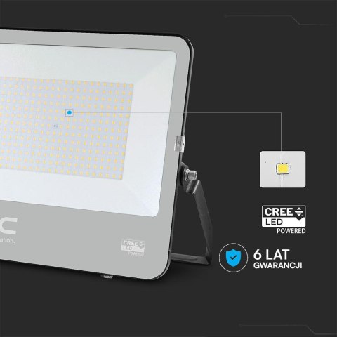 Projektor LED V-TAC CREE CHIP 200W 135lm/W przewód 1m IP65 VT-44201 4000K 27000lm 6 lat gwarancji