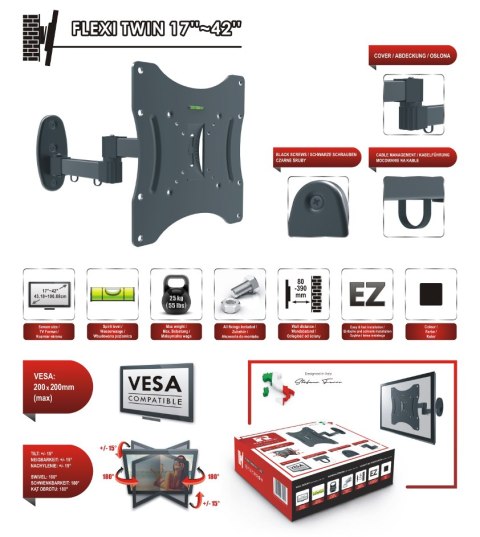 Uchwyt TV FLEXI TWIN 17-42