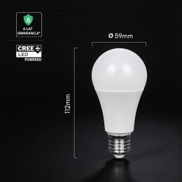 Żarówka LED V-TAC CREE CHIP 10,5W E27 A60 VT-2112 6500K 1055lm 6 lat gwarancji