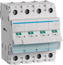 Modułowy rozłącznik izolacyjny 4P 63A 400VAC Hager SBN463
