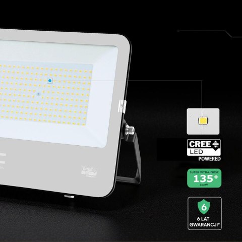 Projektor LED V-TAC CREE CHIP 150W 135lm/W przewód 1m IP65 VT-44153 4000K 17220lm 5 lat gwarancji