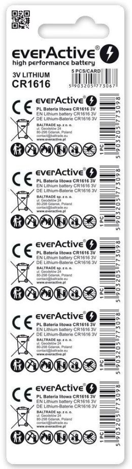 Bateria CR1616 everActive (blister 5 szt.)