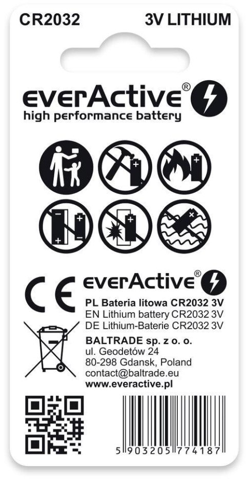Bateria CR2032 everActive (blister 2 szt.)