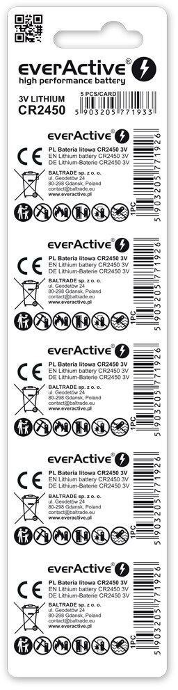 Bateria CR2450 everActive (blister 5 szt.)