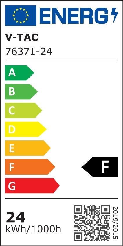 Plafon V-TAC 24W LED SAMSUNG CHIP okrągły 30cm natynkowy IP44 czarny VT-8624B 4000K 2500lm 5 lat gwarancji
